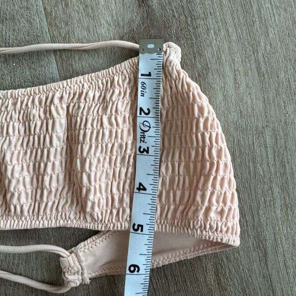 Sarah’s Day X White Fox Boutique Bikini Set Cheeky High Cut Ribbed Pink Tan M - Picture 5 of 9
